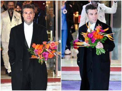 Fedez attira l'attenzione: occhi sorprendenti sul green carpet dell’Ariston