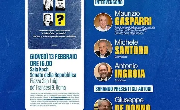 Un incontro speciale al Senato: il libro su mafia e giustizia