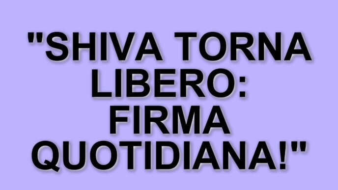 Shiva: revocati gli arresti domiciliari, ora deve firmare quotidianamente